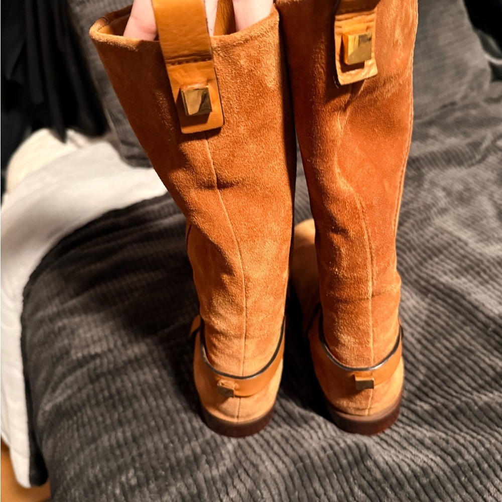 Stuart Weitzman Chestnut Cognac Suede boots - Picture 6 of 13